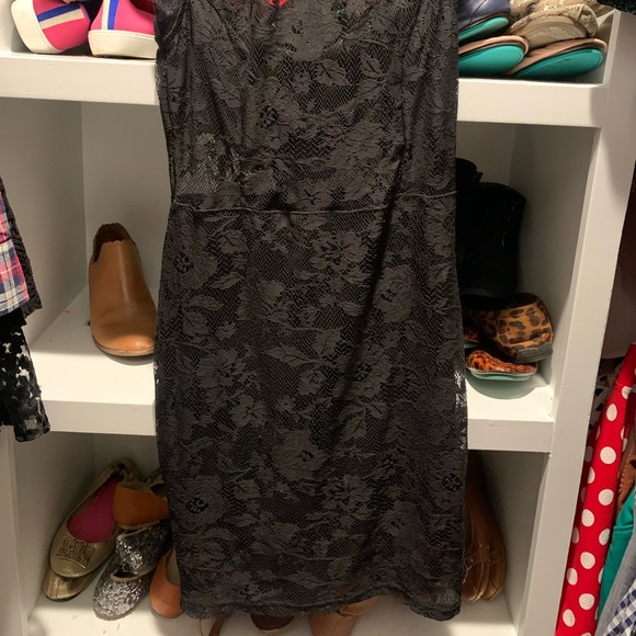 High Neck Lace Dress - Picture 2 of 5